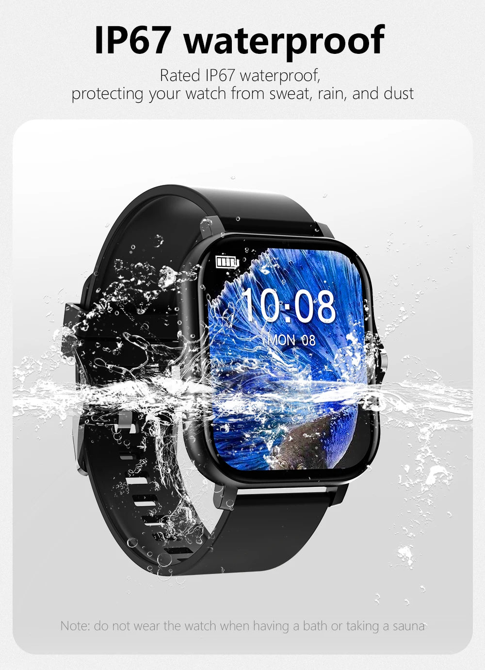 Montre connectée Bluetooth GPS – Fitness pour homme et femme