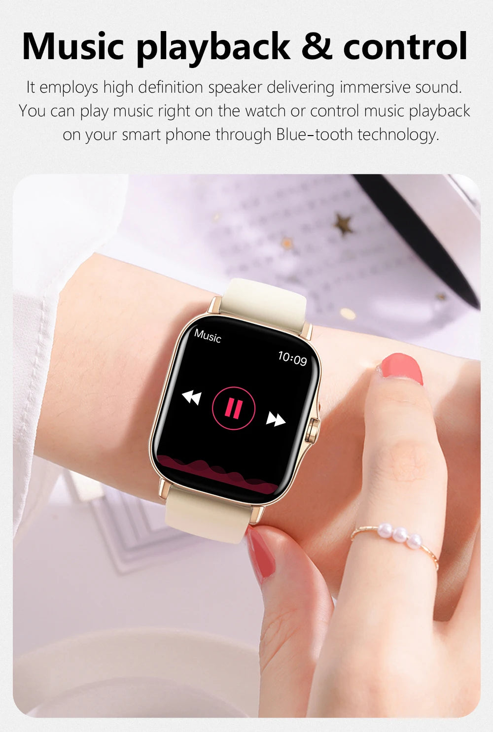 Montre connectée Bluetooth GPS – Fitness pour homme et femme
