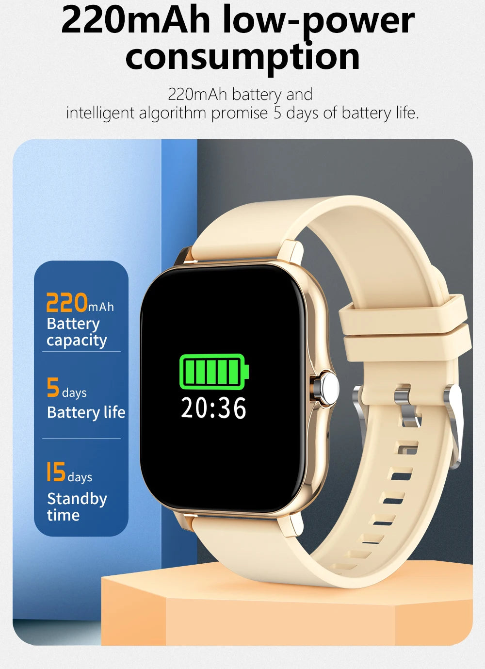 Montre connectée Bluetooth GPS – Fitness pour homme et femme