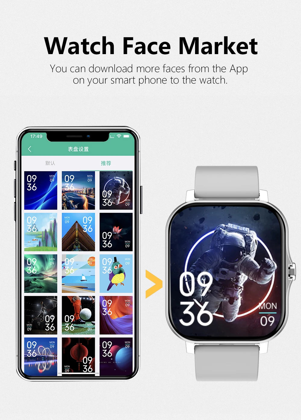 Montre connectée Bluetooth GPS – Fitness pour homme et femme