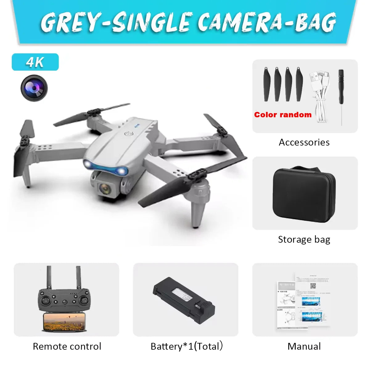 Drone E99 Pro 4K FPV – Double Caméra, WiFi & Détection d’Obstacles