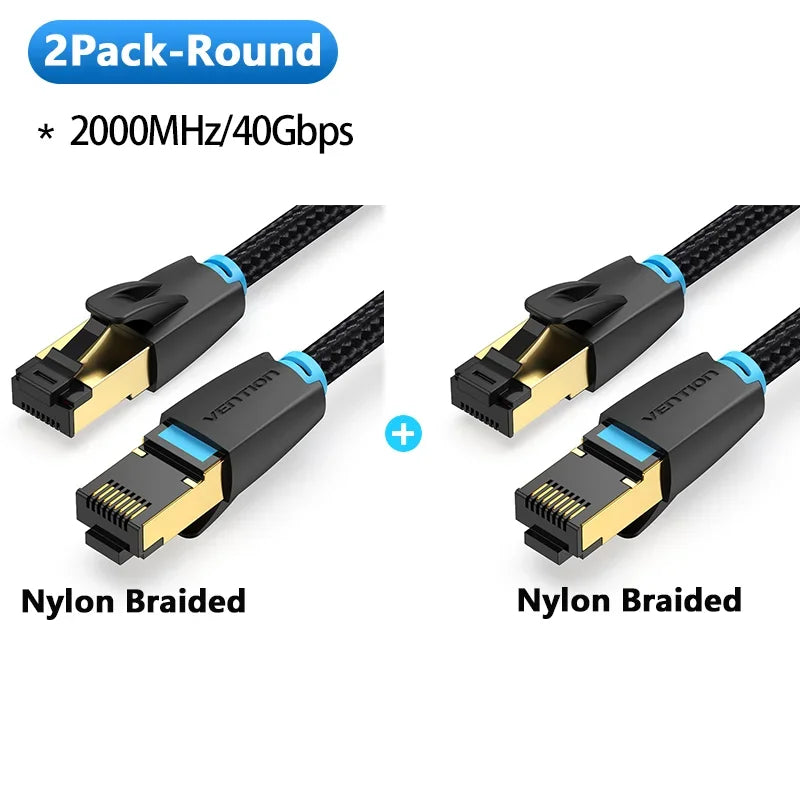 Câble Ethernet Vention Cat 8 – 40 Gbit/s RJ45