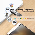 Clé USB haute vitesse en métal – 128 Go, 256 Go ou 512 Go – USB Type-C, étanche, transfert de données PC et smartphone