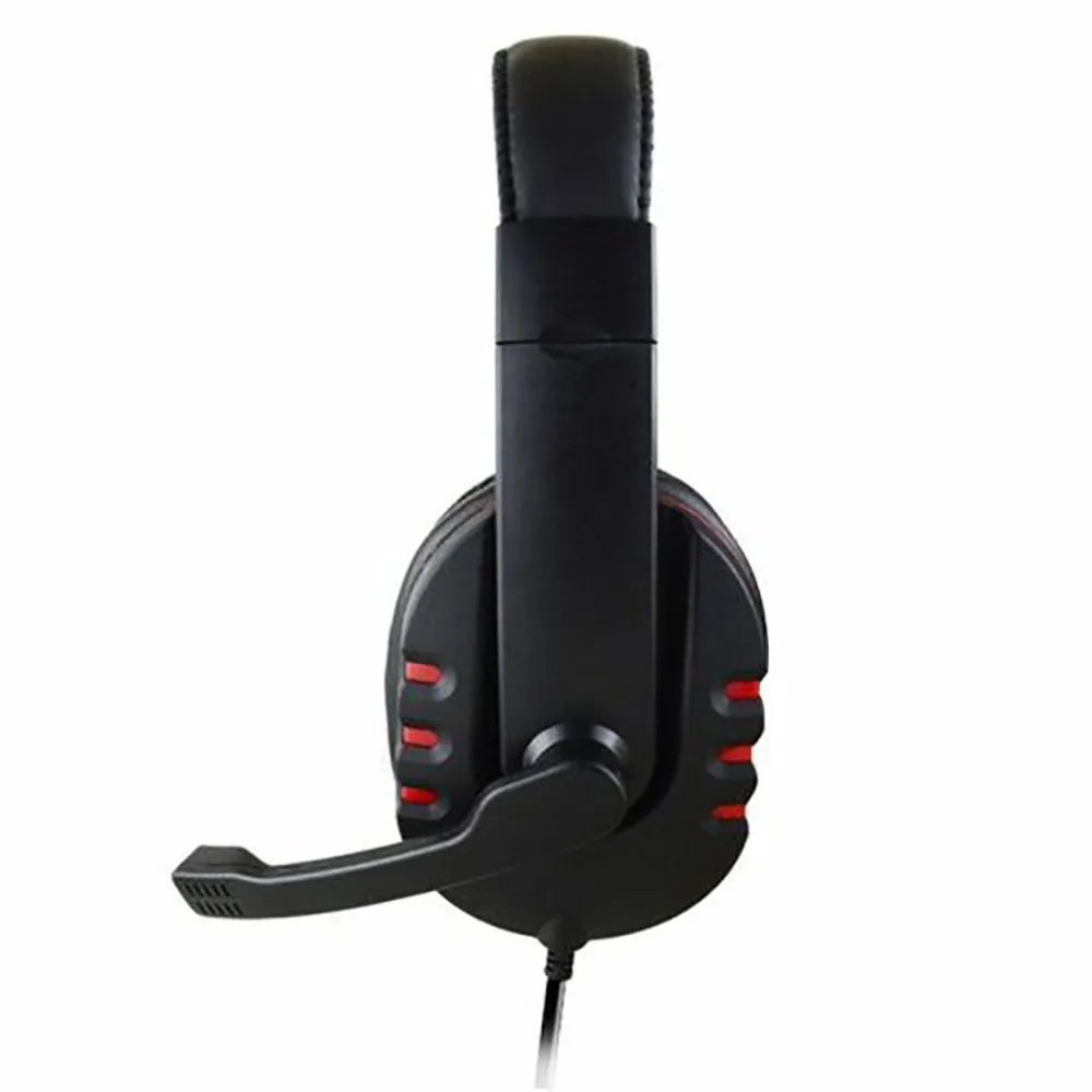 Casque audio filaire gaming avec prise jack 3,5 mm, écouteurs stéréo avec microphone pour PS4, PC et ordinateur