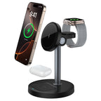 Station de charge magnétique 3-en-1 15 W – iPhone, Apple Watch et AirPods, angle réglable