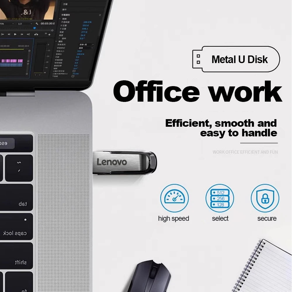 Clé USB haute vitesse en métal – 128 Go, 256 Go ou 512 Go – USB Type-C, étanche, transfert de données PC et smartphone