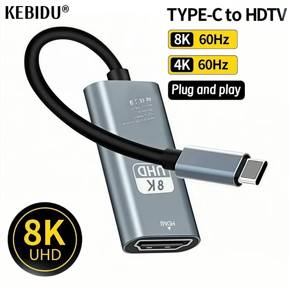Câble USB-C vers HDMI – 8K / 4K 60 Hz pour TV, MacBook, iPhone et iPad
