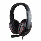 Casque audio filaire gaming avec prise jack 3,5 mm, écouteurs stéréo avec microphone pour PS4, PC et ordinateur