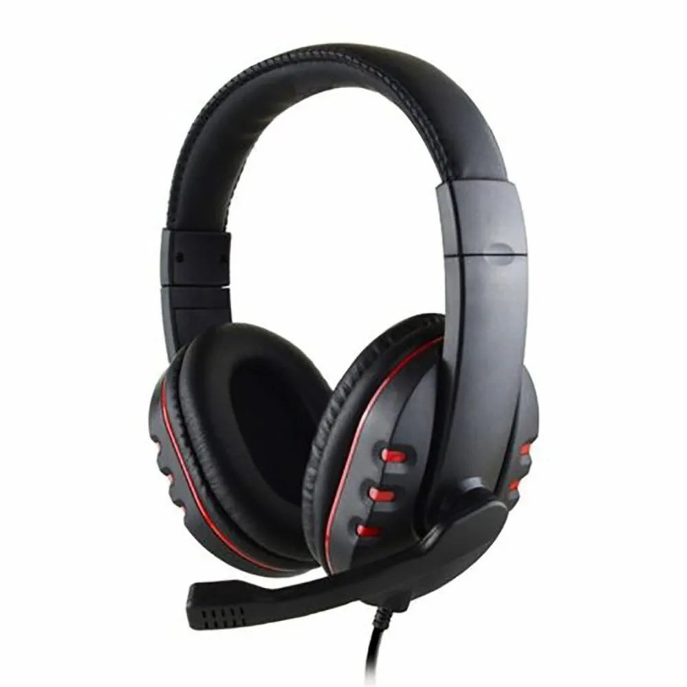 Casque audio filaire gaming avec prise jack 3,5 mm, écouteurs stéréo avec microphone pour PS4, PC et ordinateur