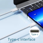 Câble USB-C 60W PD – Charge Rapide pour Apple iPhone 17 Pro Max, 16, 15 Plus, 14, 13, 12, 11, X, XS