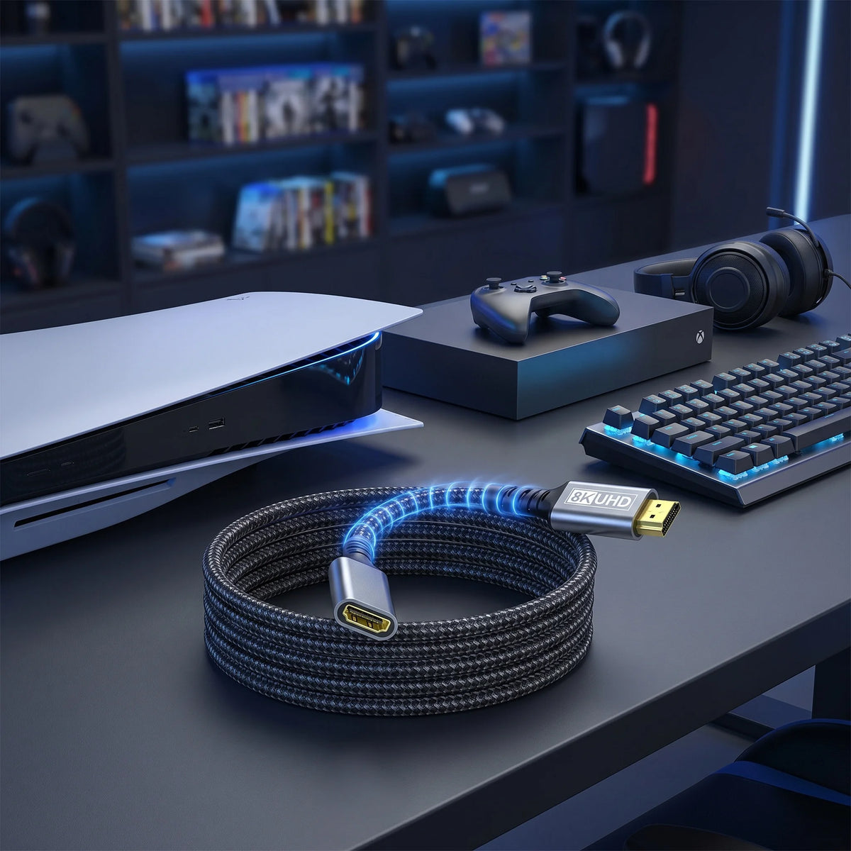 Câble d’extension HDMI 2.1 – 8K 60 Hz / 4K 120 Hz HDR