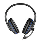 Casque audio filaire gaming avec prise jack 3,5 mm, écouteurs stéréo avec microphone pour PS4, PC et ordinateur