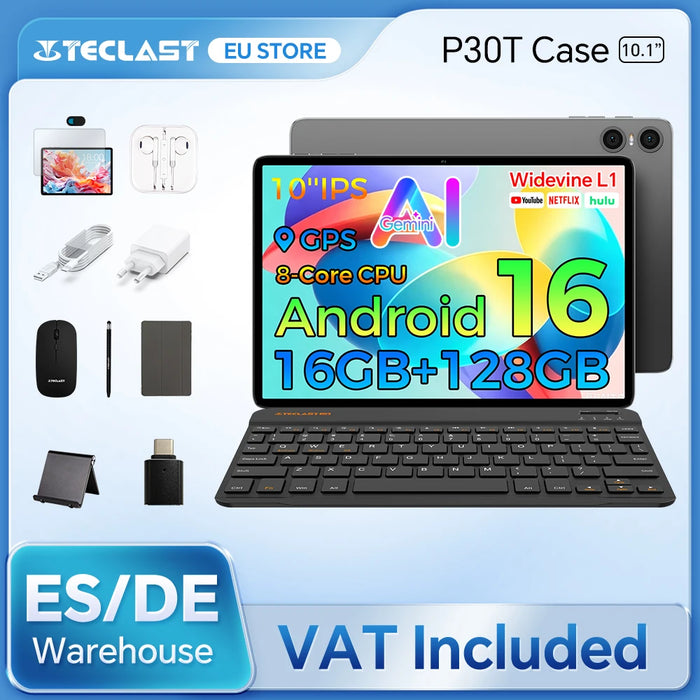 Teclast P30T – Tablette 10,1" Android 16 avec clavier et accessoires