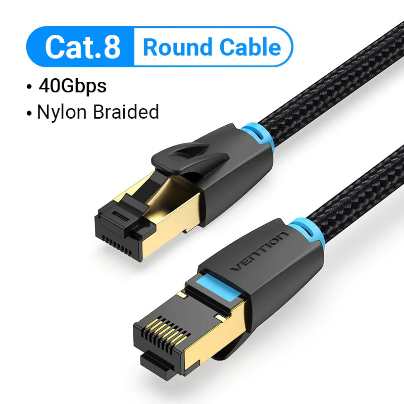 Câble Ethernet Vention Cat 8 – 40 Gbit/s RJ45