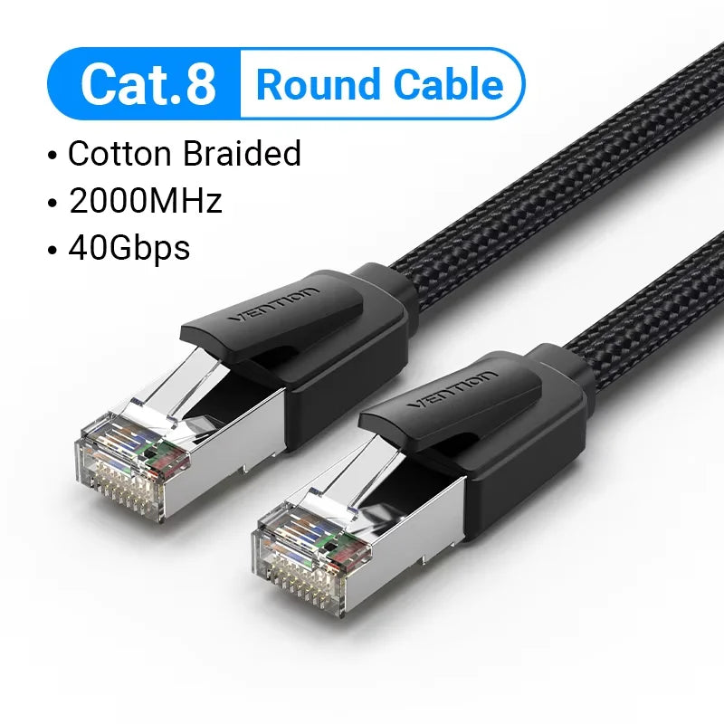 Câble Ethernet Vention Cat 8 – 40 Gbit/s RJ45