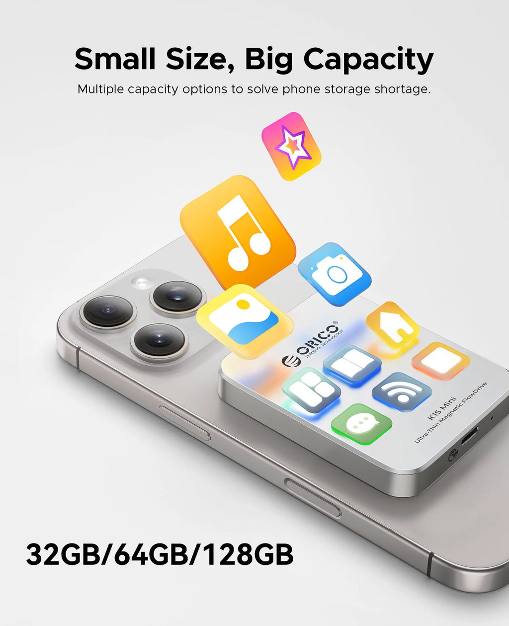 SSD portable magnétique ultra-fin ORICO – jusqu’à 150 Mo/s