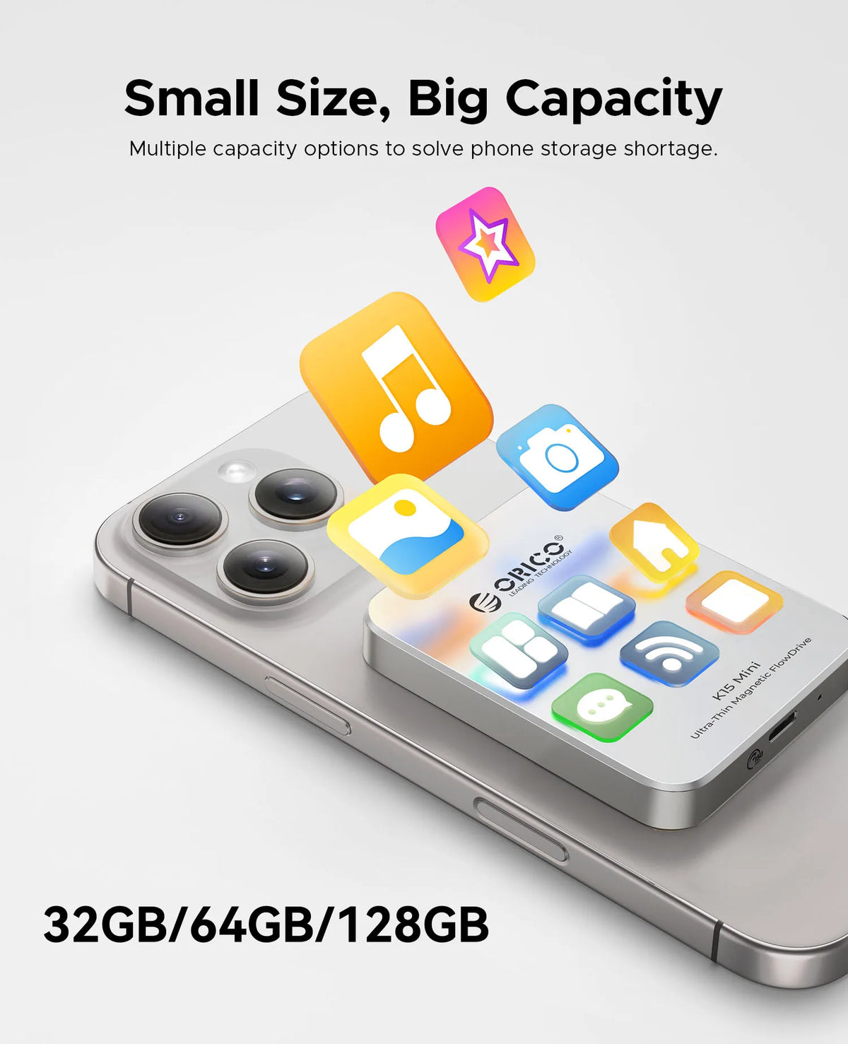 SSD portable magnétique ultra-fin ORICO – jusqu’à 150 Mo/s