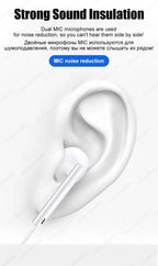 Écouteurs filaires d’origine pour Apple iPhone 17, 16, 15, 14, 13, 12, 11 et versions Pro Max, ainsi que pour iPad avec connecteurs Lightning, USB-C et jack 3,5 mm