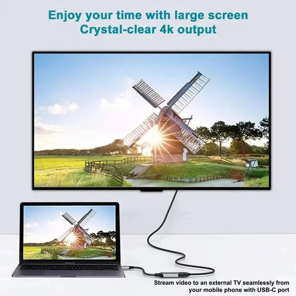 Câble USB-C vers HDMI – 8K / 4K 60 Hz pour TV, MacBook, iPhone et iPad