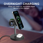 Station de charge magnétique 3-en-1 15 W – iPhone, Apple Watch et AirPods, angle réglable