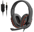 Casque audio filaire gaming avec prise jack 3,5 mm, écouteurs stéréo avec microphone pour PS4, PC et ordinateur