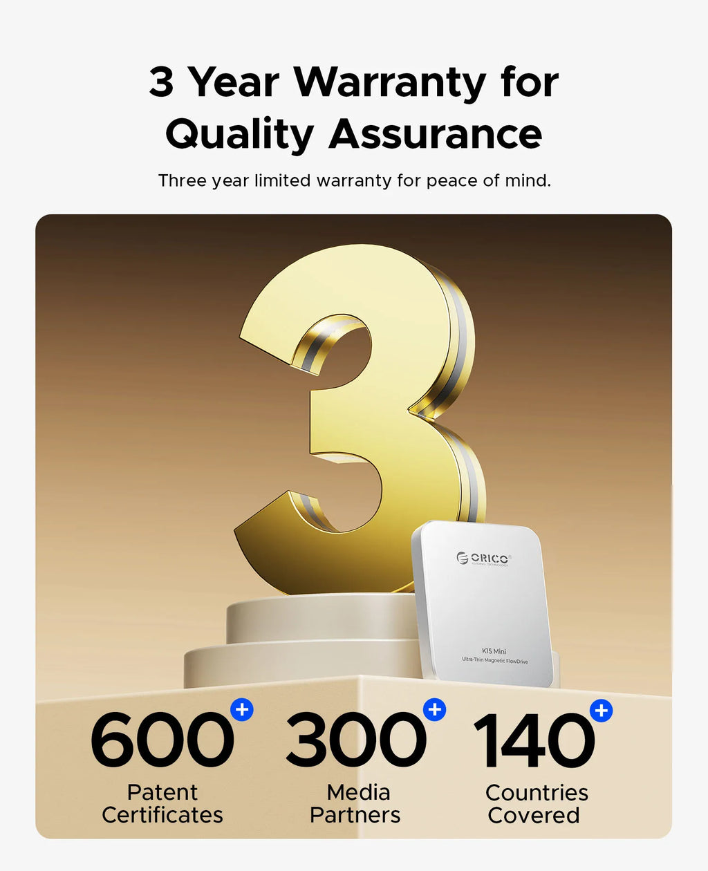 SSD portable magnétique ultra-fin ORICO – jusqu’à 150 Mo/s