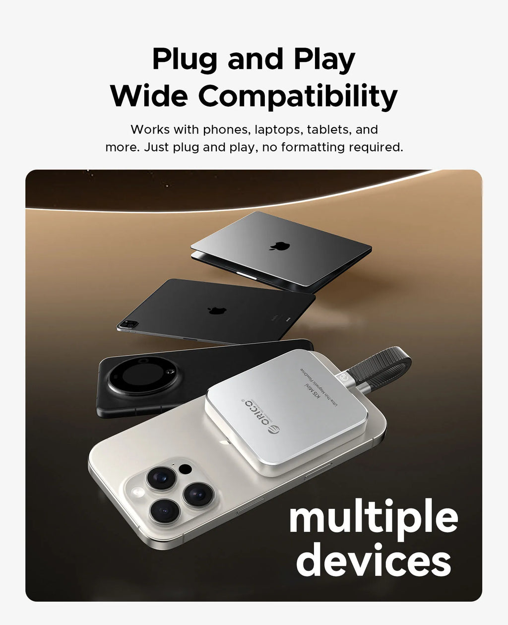 SSD portable magnétique ultra-fin ORICO – jusqu’à 150 Mo/s
