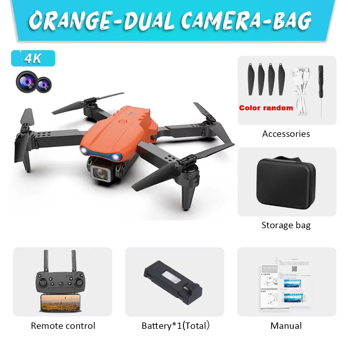 Drone E99 Pro 4K FPV – Double Caméra, WiFi & Détection d’Obstacles