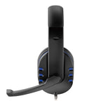 Casque audio filaire gaming avec prise jack 3,5 mm, écouteurs stéréo avec microphone pour PS4, PC et ordinateur
