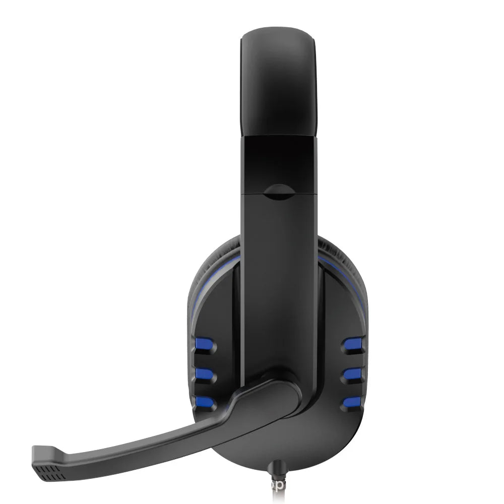 Casque audio filaire gaming avec prise jack 3,5 mm, écouteurs stéréo avec microphone pour PS4, PC et ordinateur