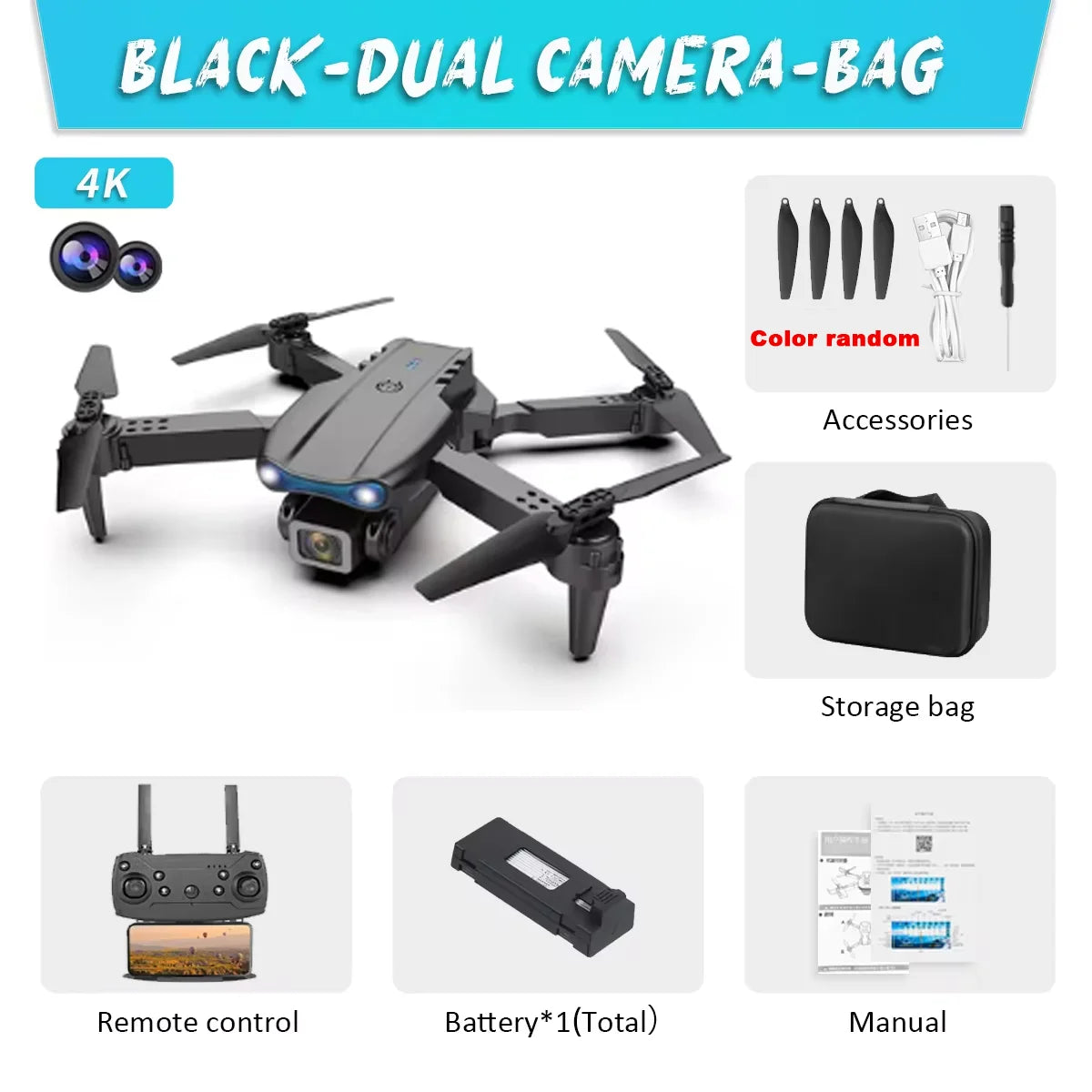 Drone E99 Pro 4K FPV – Double Caméra, WiFi & Détection d’Obstacles