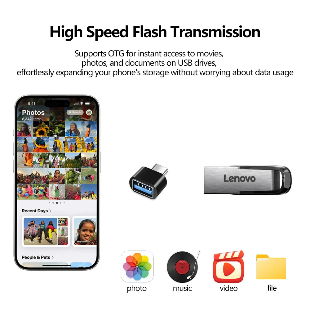 Clé USB haute vitesse en métal – 128 Go, 256 Go ou 512 Go – USB Type-C, étanche, transfert de données PC et smartphone