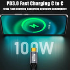Câble USB-C vers USB-C 100W – 10 Gbit/s, 4K@60Hz