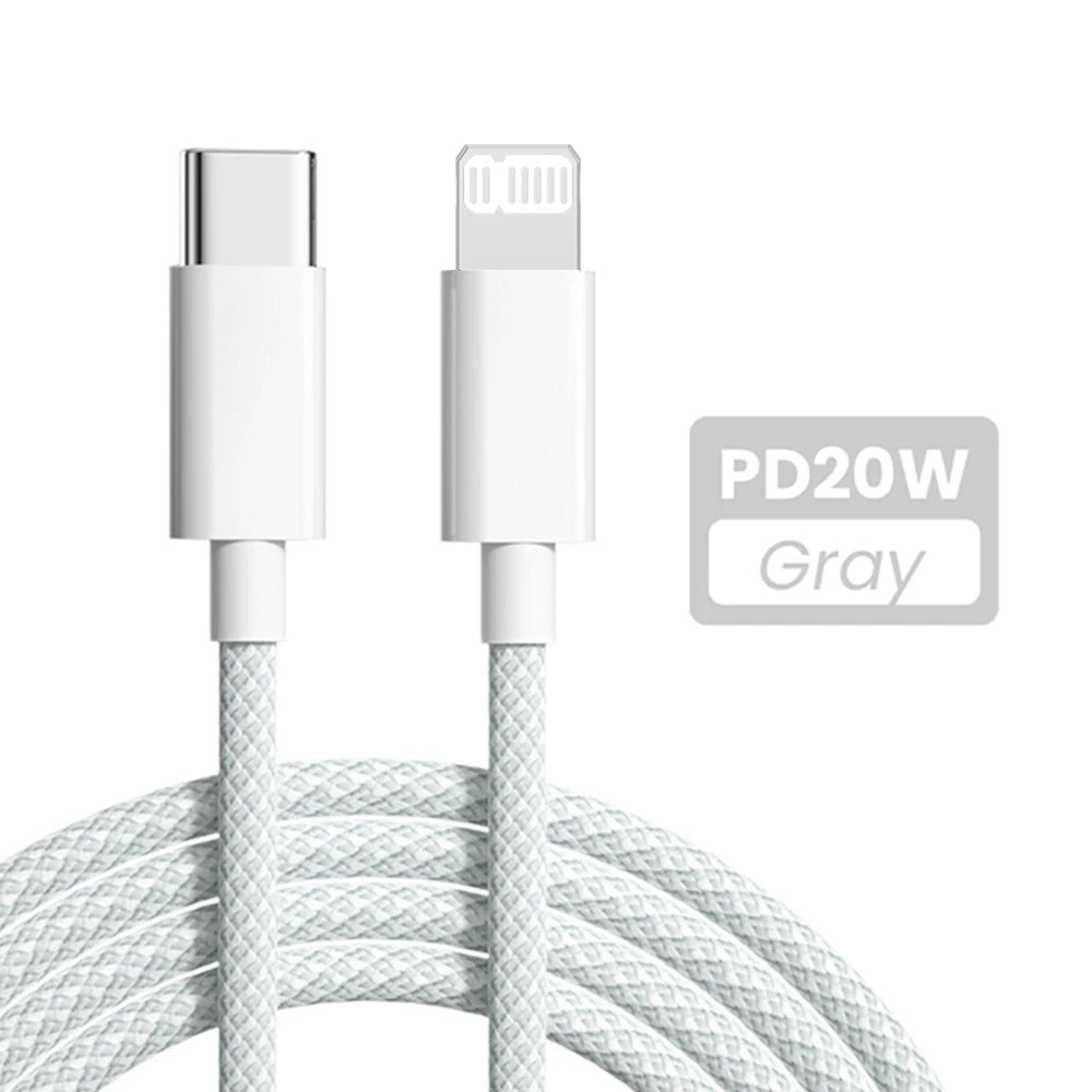 Câble USB-C vers Lightning 20W – Charge rapide PD 3A pour iPhone & iPad
