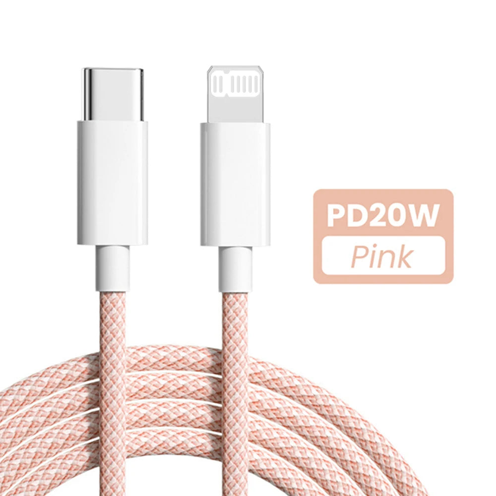 Câble USB-C vers Lightning 20W – Charge rapide PD 3A pour iPhone & iPad