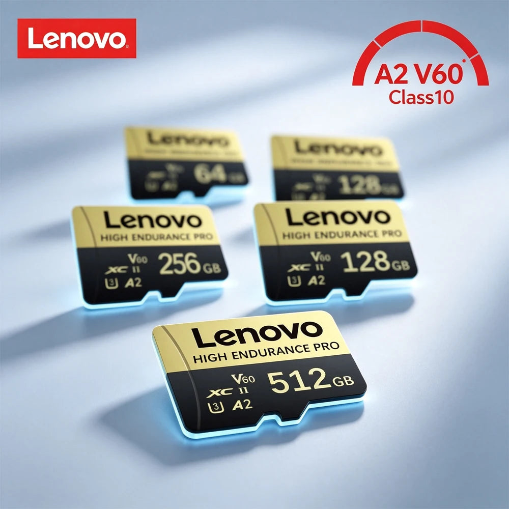 Carte Micro SD Lenovo Haute Vitesse – 64 Go, 128 Go, 256 Go et 512 Go